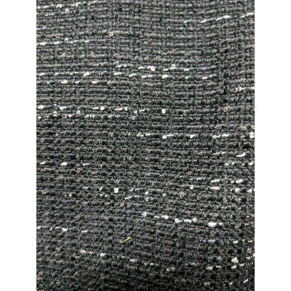 Ann Taylor Loft Blazer Wmns Sz 6 Tweed Black White Open Front Work Preppy - Picture 6 of 8